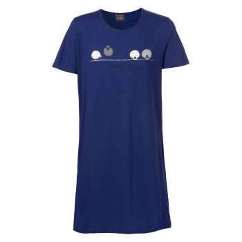 Trofé Trofe Yoga Big T Nightdress Mørkblå bomuld Large Dame