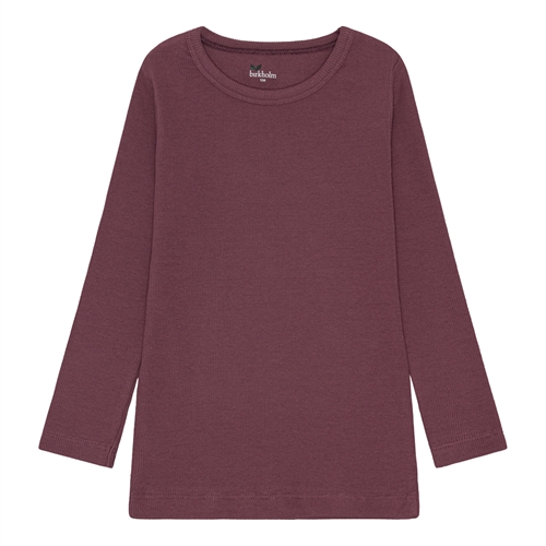 BIRKHOLM Rib Bluse Bordeaux Lilla