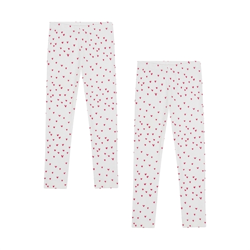 BIRKHOLM 2-Pak Rib Leggings Hjerter