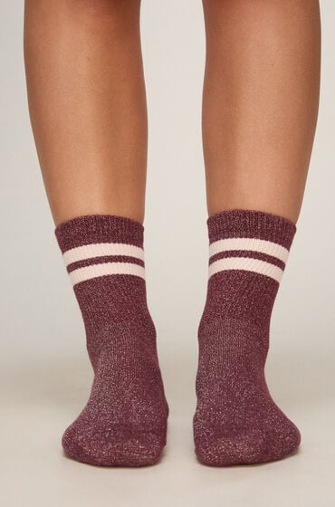 Hunkemöller Sokker Lurex Stripe Lilla
