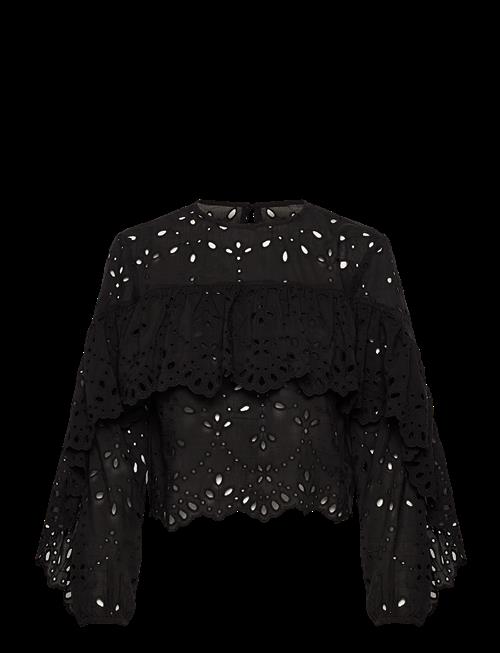 Mango | Blouse With Embroidered Eyelet Ruffles | M