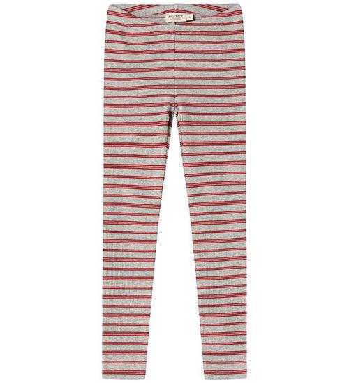 MarMar Leggings - Bomuld/Modal - Rib - Lisa - Cherry Stripe