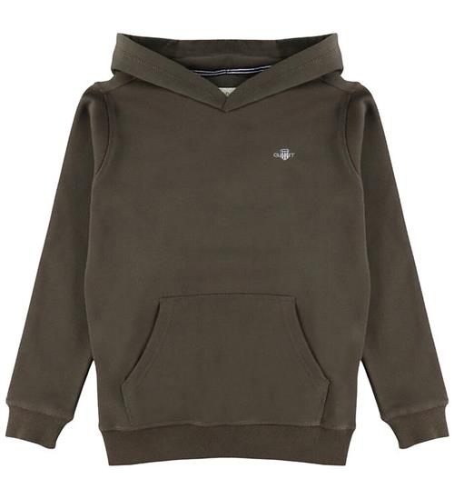 GANT Hættetrøje - Shield - Shadow Brown