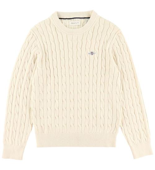 GANT Bluse - Cable Strik - Shield - Creamed White