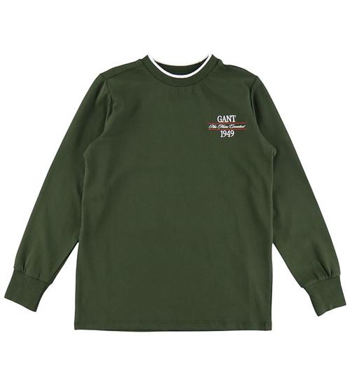 GANT Bluse - Crest - Dark Moss Green