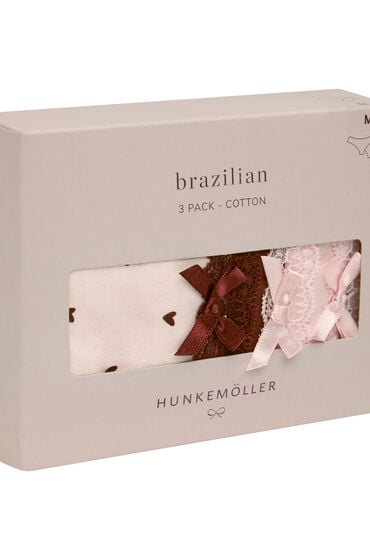 Hunkemöller Multipakning af Bomuldsbrasilianske Trusser Lyserød