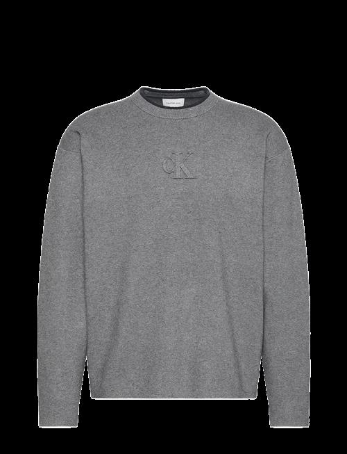Calvin Klein Jeans | Ls Embossed Logo Crewnk Sweater | XXL