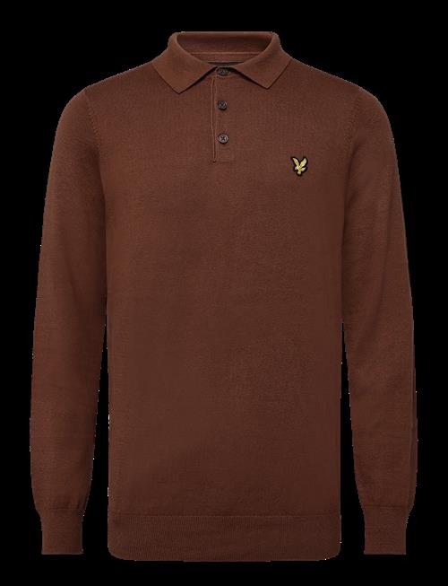 Lyle & Scott | Cotton Merino Long Sleeve Knitted Polo | S