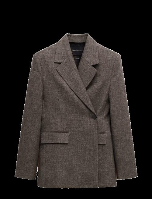 Mango | Herringbone Double-Breasted Suit Blazer | XL