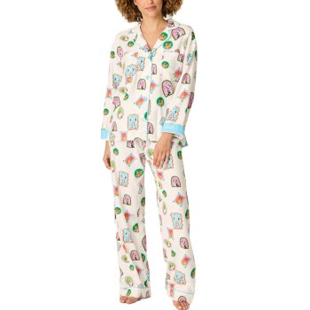 PJ Salvage Flannel Pyjama Flerfarvet bomuld Medium Dame