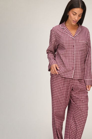 Hunkemöller Pyjamaskjorte Longsleeve Woven Lyserød