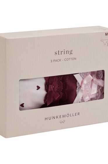 Hunkemöller Multipakning af Bomuldsstringtrusser Lyserød