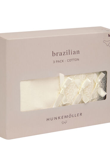 Hunkemöller Multipakning af Bomuldsbrasilianske Trusser Hvid