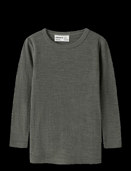 name it | Nmnwax Wool Rib Ls Top Noos | 110