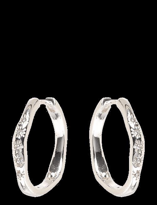 Pilgrim | Edurne Crystal Hoop Earrings Silver-Plated | ONE SIZE