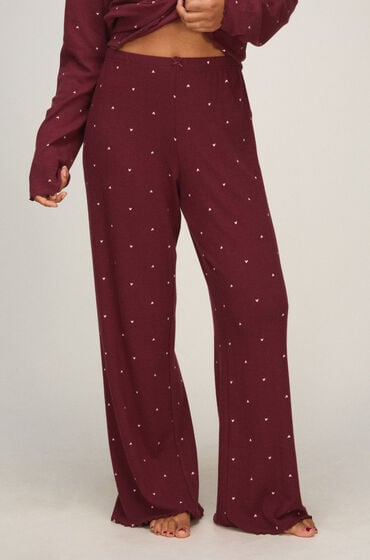 Hunkemöller Pyjamasbukser Loose Pointelle Lilla