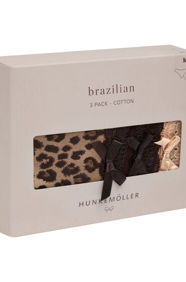 Hunkemöller Multipakning af Bomuldsbrasilianske Trusser Brun