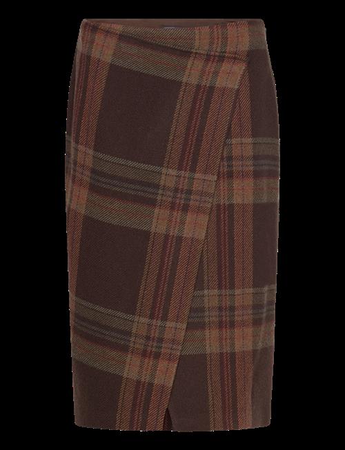 Polo Ralph Lauren | Plaid Tweed Wrap Skirt | 36