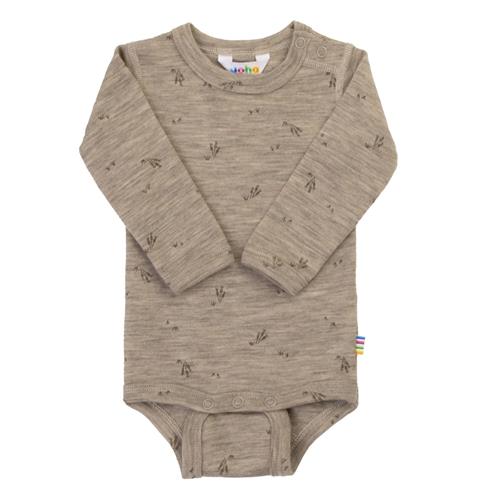 Joha Baby Body Beige Melange  Beige Melange 80 cm Uld Beige  80 cm  unisex