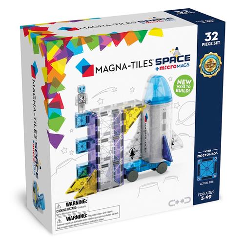 Magna-Tiles + MicroMAGS 32 Stk. Spce  Multi One Size  Hvid  One Size 3+ Years unisex