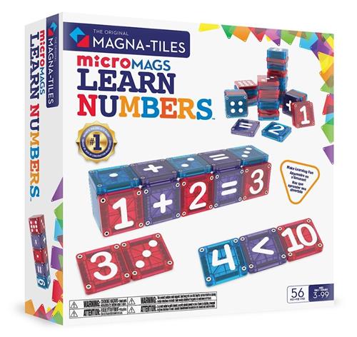 Magna-Tiles MicroMAGS 56 Stk. Learn Numbers  Multi One Size  Hvid  One Size 3+ Years unisex