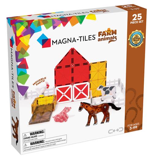 Magna-Tiles 25 Stk. Farm Animals  Multi One Size  Hvid  One Size 3+ Years unisex