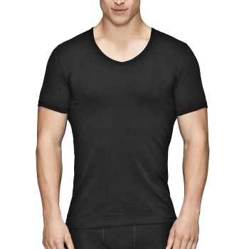 JBS of Denmark Organic Cotton V-neck T-shirt Sort økologisk bomuld Small Herre