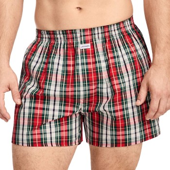 Jockey Woven Poplin Boxer Shorts Rød bomuld X-Large Herre