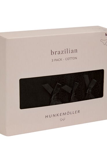 Hunkemöller Multipakning af Bomuldsbrasilianske Trusser Sort