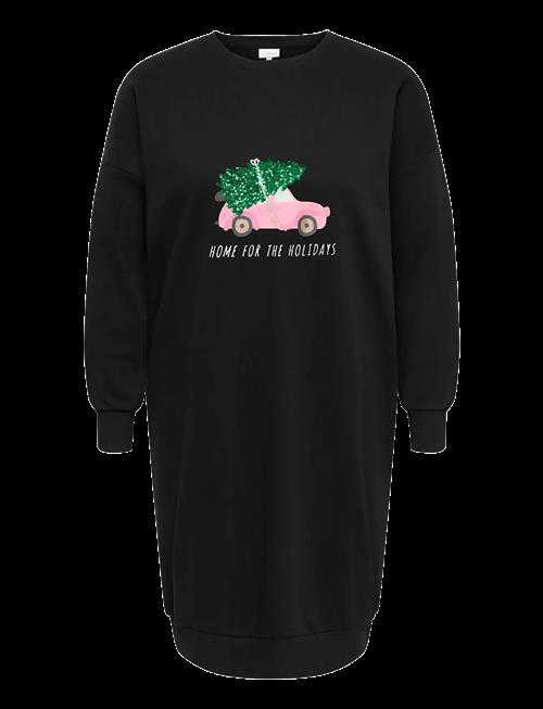 ONLY Carmakoma | Carsanta Xmas L/S Midi Sweat Dress Jrs | 50-52