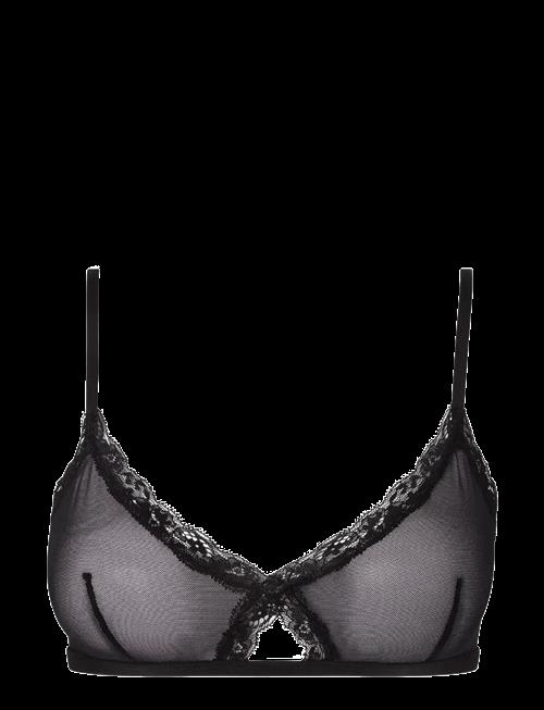 Understatement Underwear | Mesh Lace Trim Triangle Bralette | XS