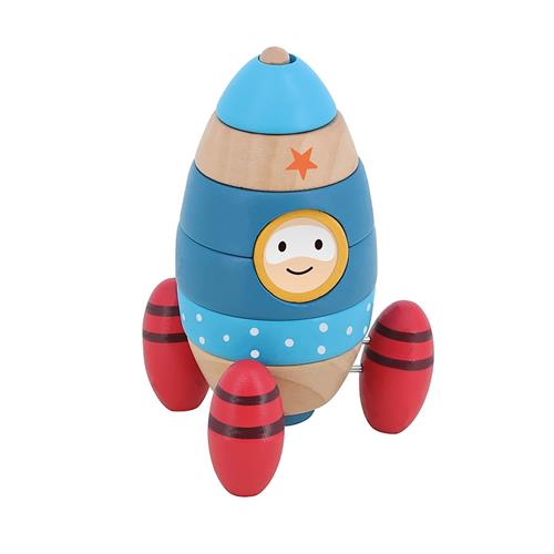 Vilac 9 Stk. Til Stabling Rocketship  Blue One Size  Blå  One Size  Drenge