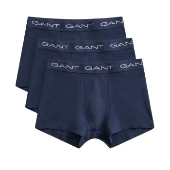 Gant 3P Basic Cotton Trunks Navy bomuld X-Large Herre