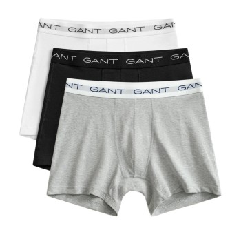 Gant 3P Cotton Stretch Boxer Grå bomuld Large Herre