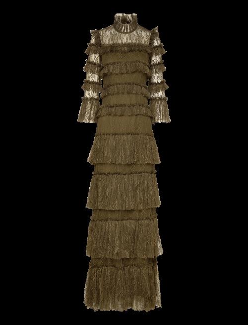 Malina | Carmine Long Sleeve Lace Maxi Dress | M