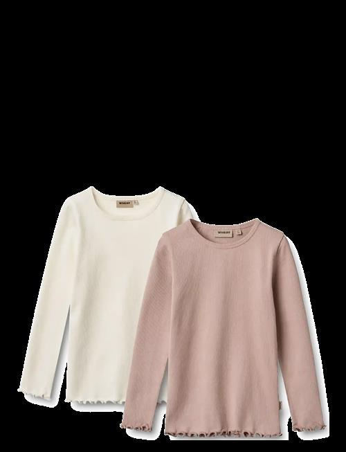 Wheat | 2 Rib T-Shirts L/S Ida | 128