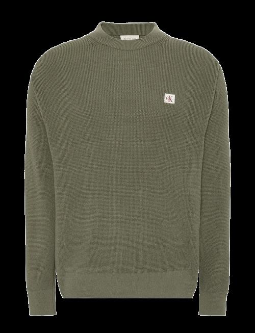Calvin Klein Jeans | Ls Ez Cotton Waffle Crwnk Swtr 9 | M