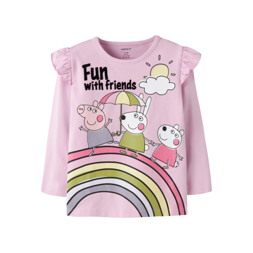 NAME IT Bluse Omba Gurli Gris Blooming Pink