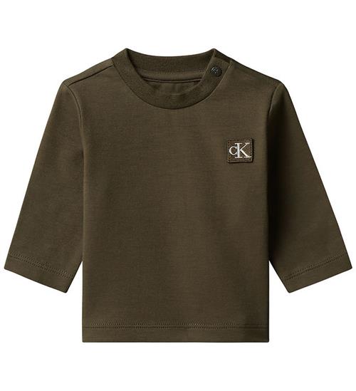 Calvin Klein Bluse - Mini Badge - Wren Green