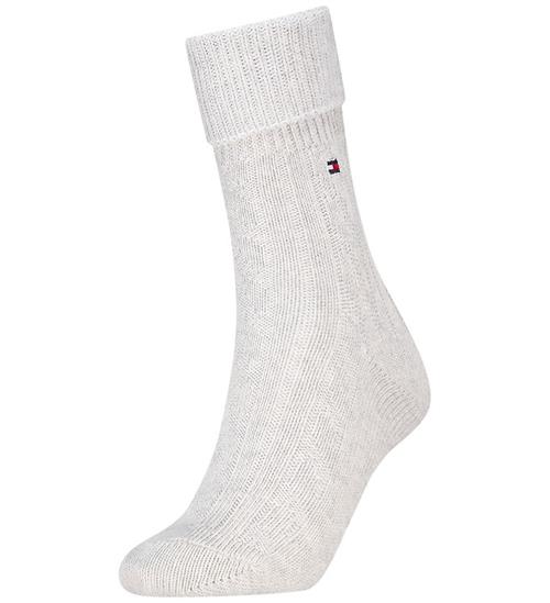 Tommy Hilfiger Strømper - Strik - Uld - Light Grey Melange