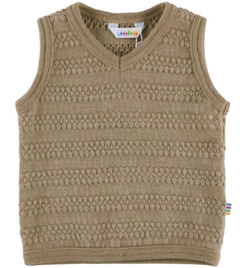 Joha Vest - Strik - Uld - Beige Melange