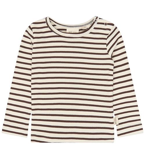 Petit Piao Bluse - Rib - PpSky - Chestnut Striped