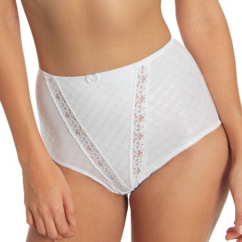 sassa Trusser Cotton Jacquard High-Waist Shaping Brief Hvid 44 Dame