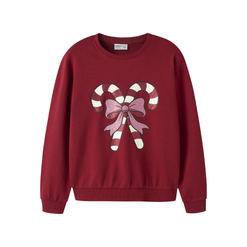 NAME IT Sweatshirt Vertrud Red Dahlia Candy