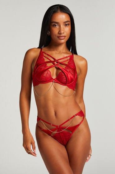 Hunkemöller Brasiliansk trusse Chayna Rød