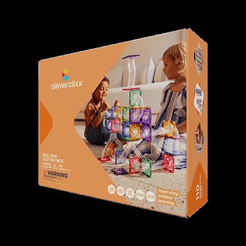Cleverclixx Cleverclixx - Clever Pack Ball Run 110 Stykker Pastel Mix  Pastel Mix-Onesize  Lyserød  One Size 3+ Years unisex
