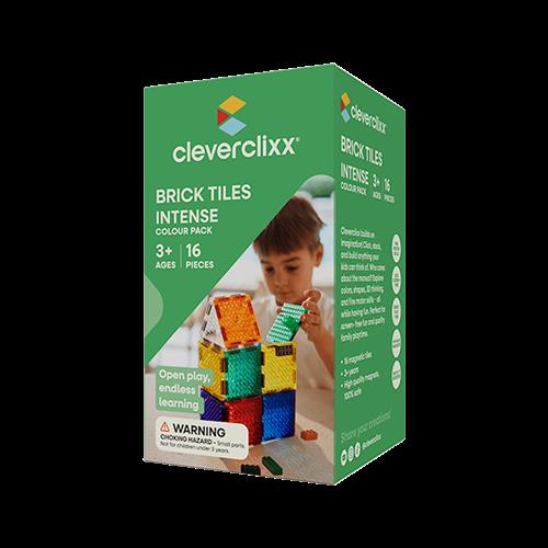 Cleverclixx Brick Tiles Pack Intense 16 Stykker Multicolor  Multi-OS  Grøn  One Size 3+ Years unisex