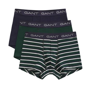 Gant 3P Striped Trunks Grøn bomuld Large Herre