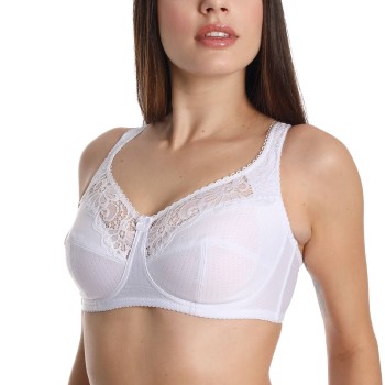 sassa BH Classic Soft Bra With Lace Hvid polyamid B 110 Dame
