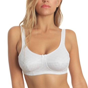 sassa BH Cotton Jacquard Soft Bra Hvid E 80 Dame